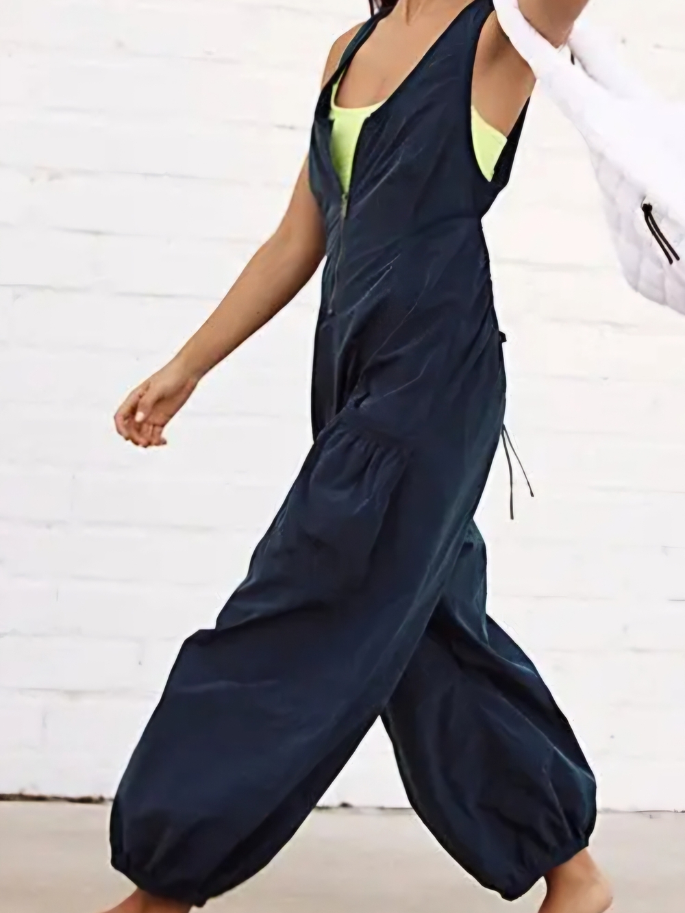 Free People Drawstring Jumpsuit W/ Hoodie